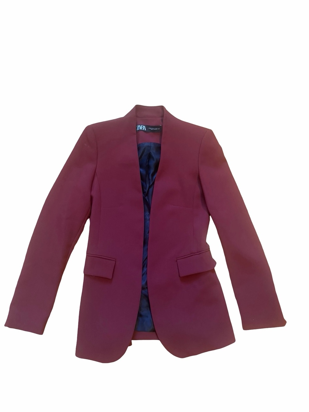 Zara Maroon Tailored Blazer Jacket